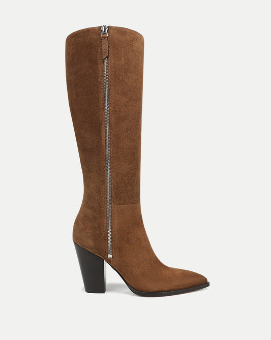Veronica Beard | Levanne Block-Heel Boot in Chestnut Chestnut