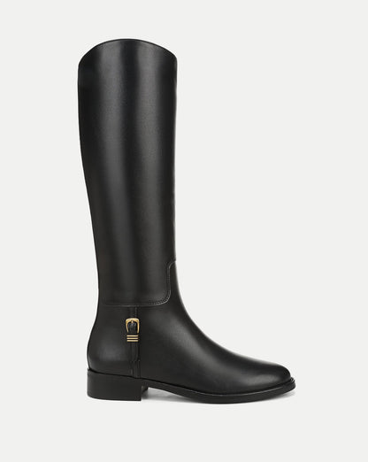 Veronica Beard | Arabelle Riding Boot in Black Leather Black