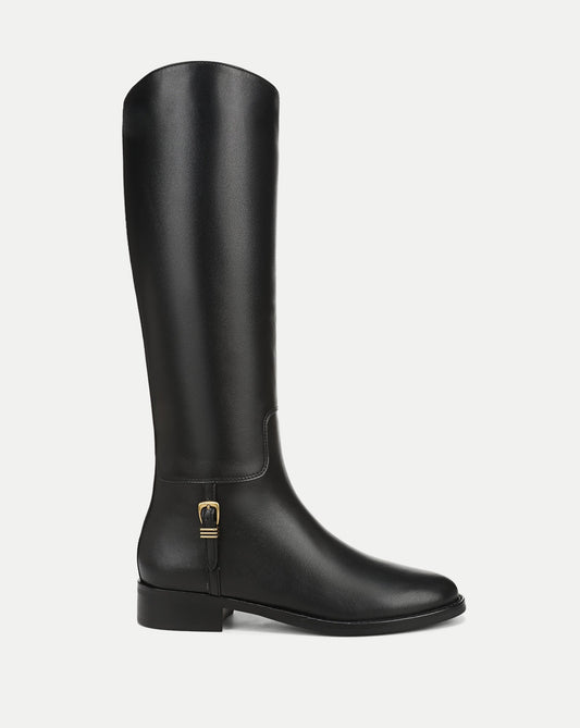 Veronica Beard | Arabelle Riding Boot in Black Leather Black