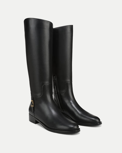 Veronica Beard | Arabelle Riding Boot in Black Leather Black