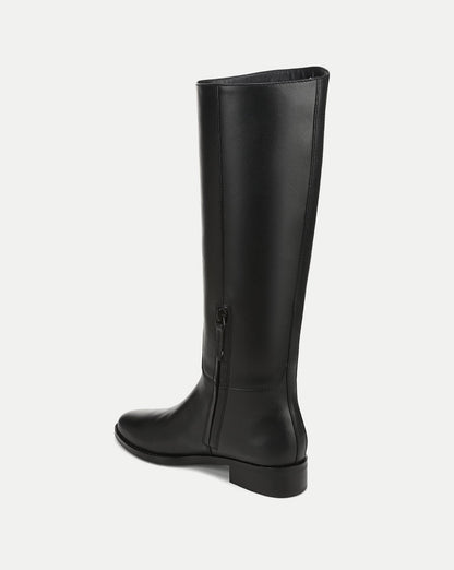 Veronica Beard | Arabelle Riding Boot in Black Leather Black