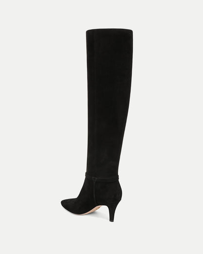 Veronica Beard | Angeline High-Heel Boot in Black Suede Black