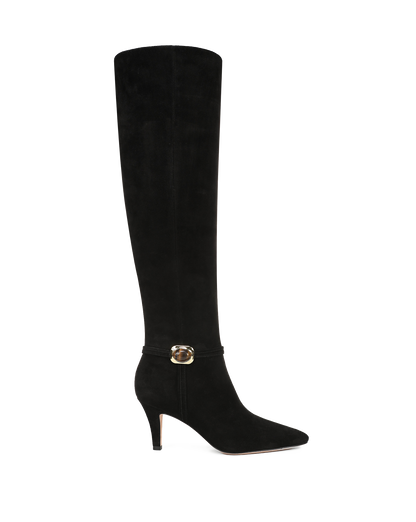 Veronica Beard | Angeline High-Heel Boot in Black Suede Black