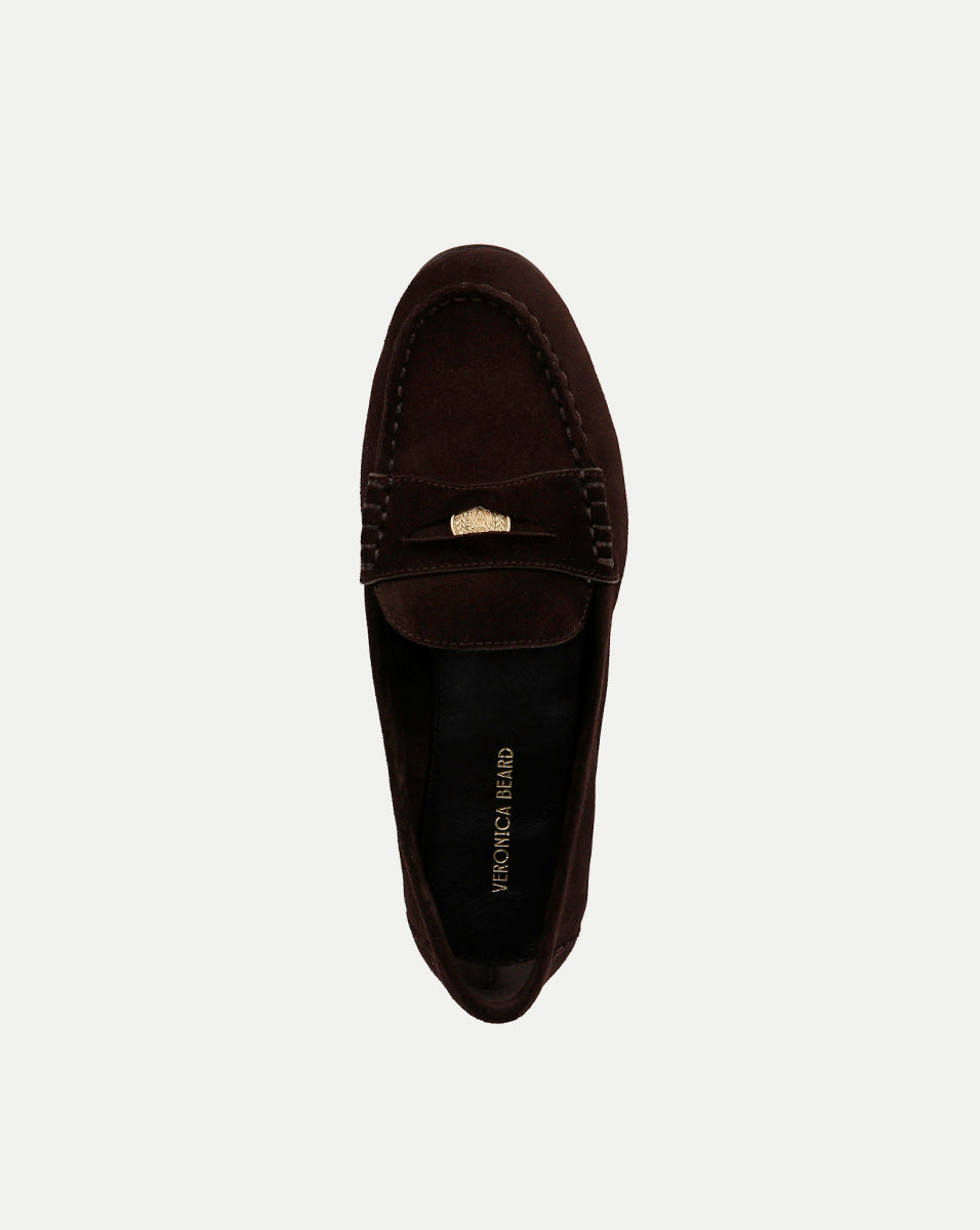 Veronica Beard | Penny Suede Loafer in Espresso Espresso