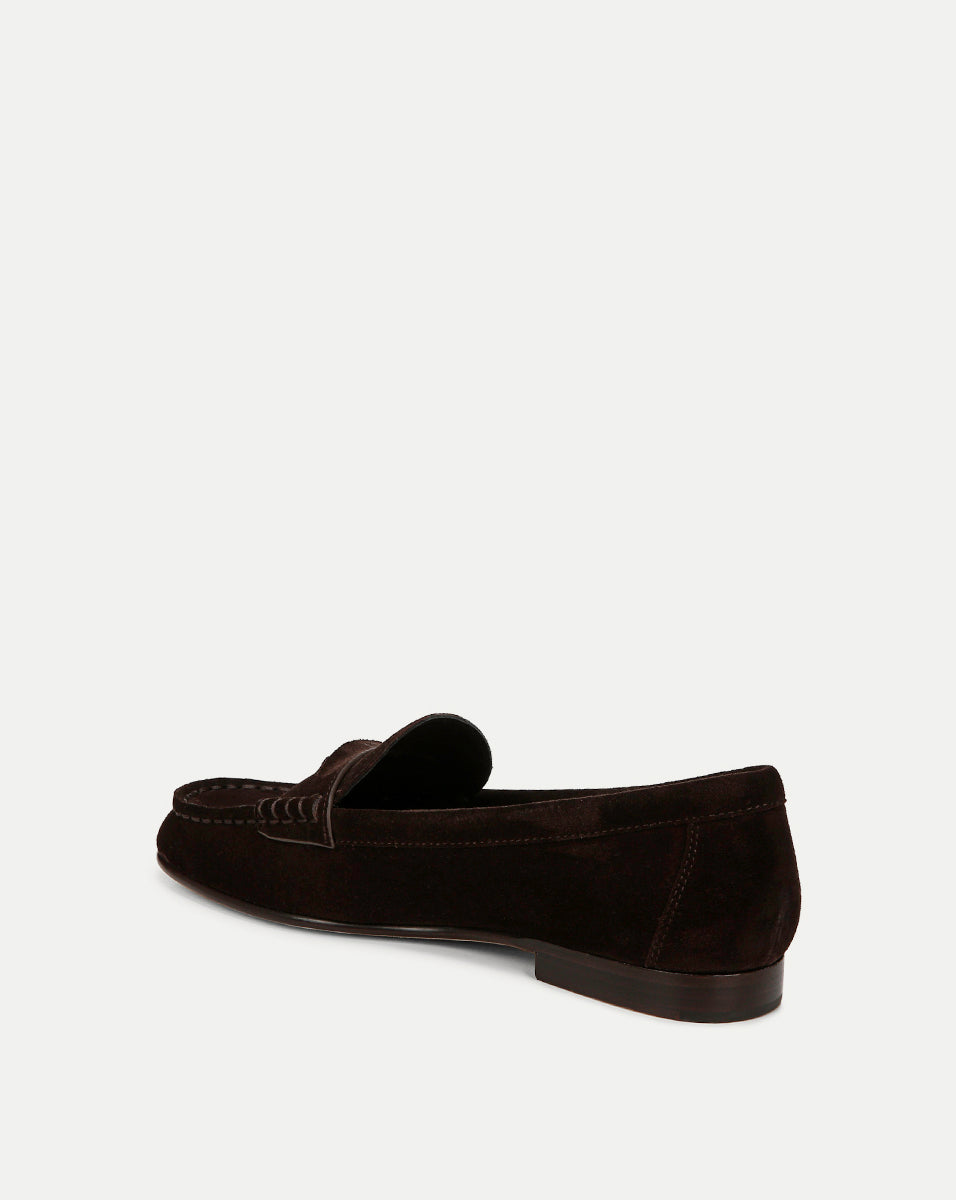 Veronica Beard | Penny Suede Loafer in Espresso Espresso