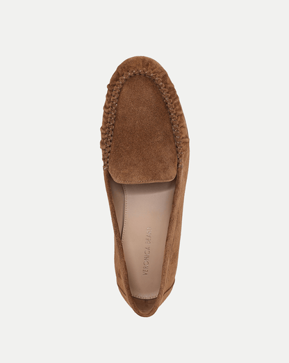 Veronica Beard | Prilla Suede Loafer in Chestnut Chestnut