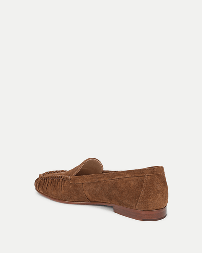 Veronica Beard | Prilla Suede Loafer in Chestnut Chestnut
