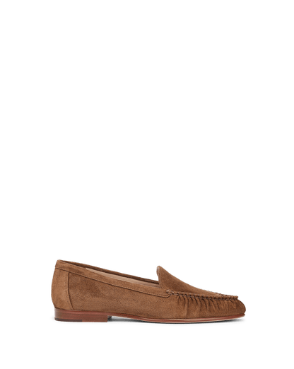 Veronica Beard | Prilla Suede Loafer in Chestnut Chestnut