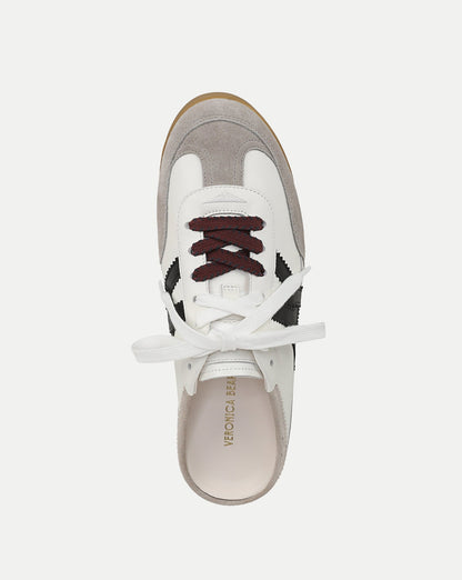 Veronica Beard | Nicoline Slip-On Sneaker in White Leather & Beige Suede Multi White Multi