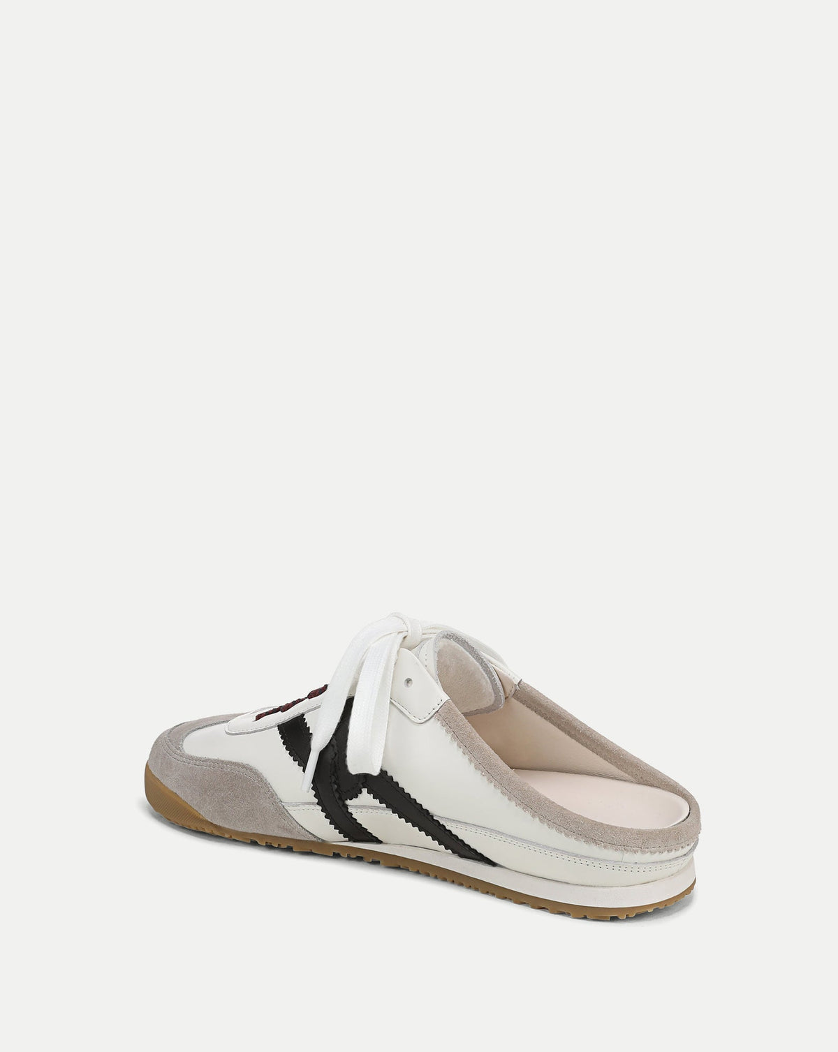 Veronica Beard | Nicoline Slip-On Sneaker in White Leather & Beige Suede Multi White Multi