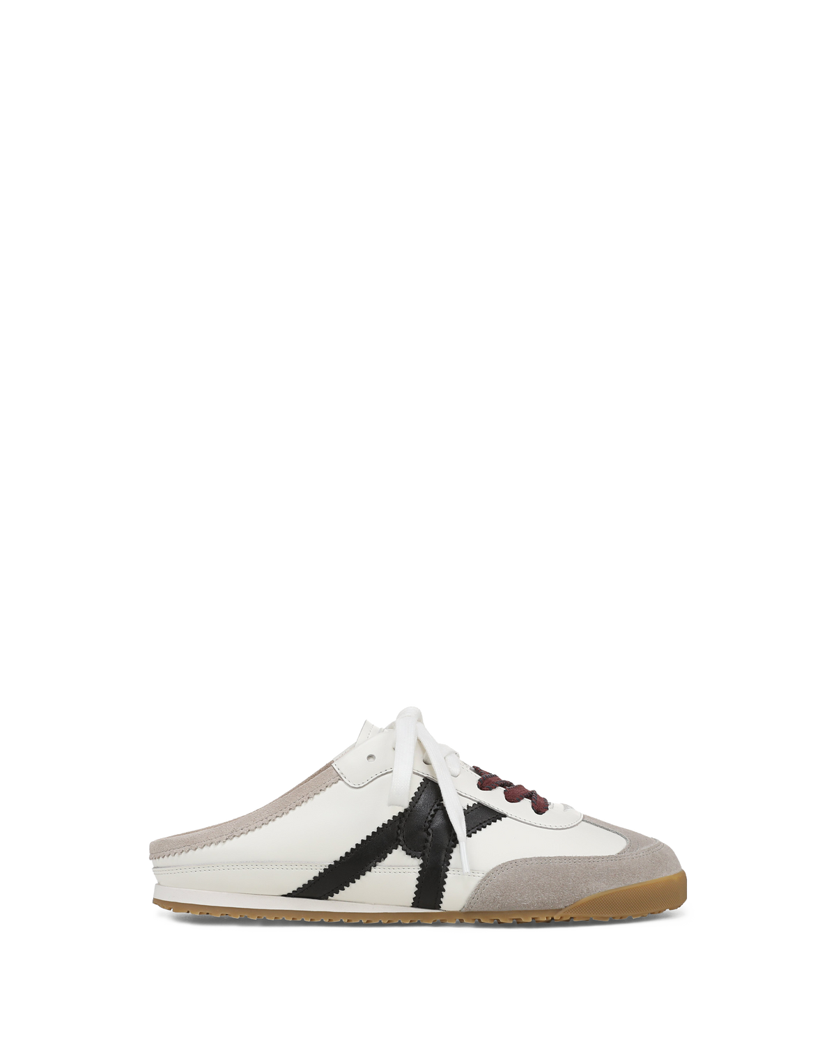 Veronica Beard | Nicoline Slip-On Sneaker in White Leather & Beige Suede Multi White Multi