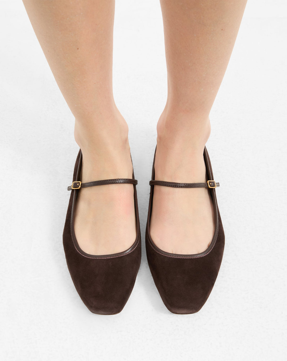 Veronica Beard | Ellie Suede Flat in Black Espresso Espresso