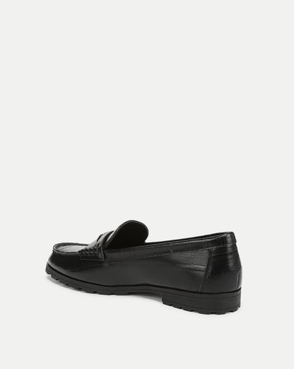 Veronica Beard | Penny Lug-Sole Loafer in Black Black