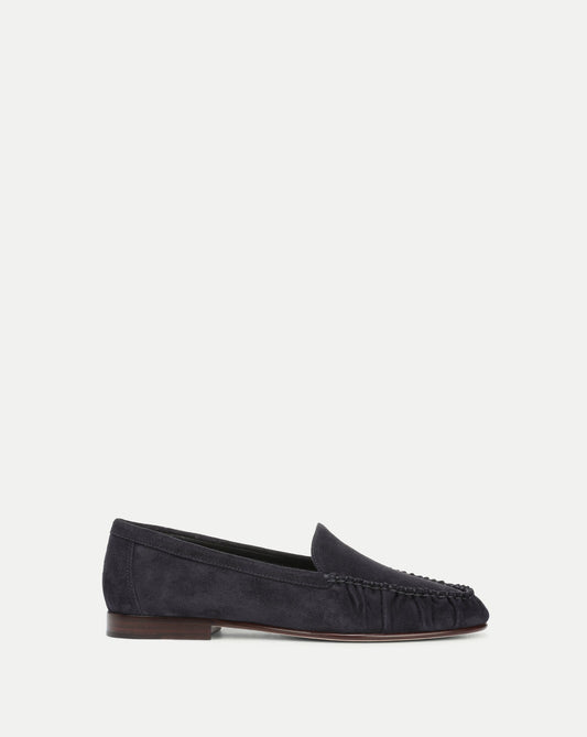 Veronica Beard | Prilla Suede Loafer in Navy Navy