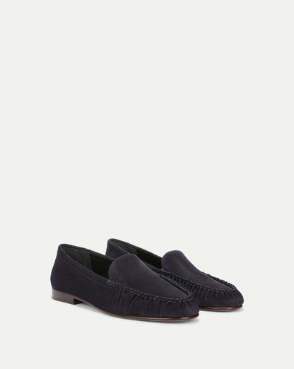 Veronica Beard | Prilla Suede Loafer in Navy Navy