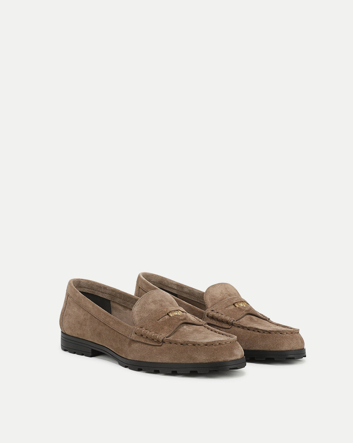 Veronica Beard | Penny Lug-Sole Loafer in Bark Bark