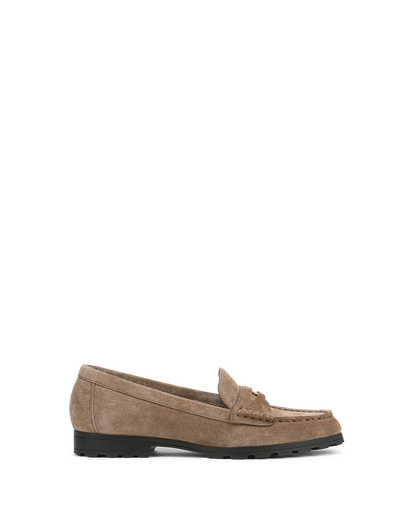 Veronica Beard | Penny Lug-Sole Loafer in Bark Bark