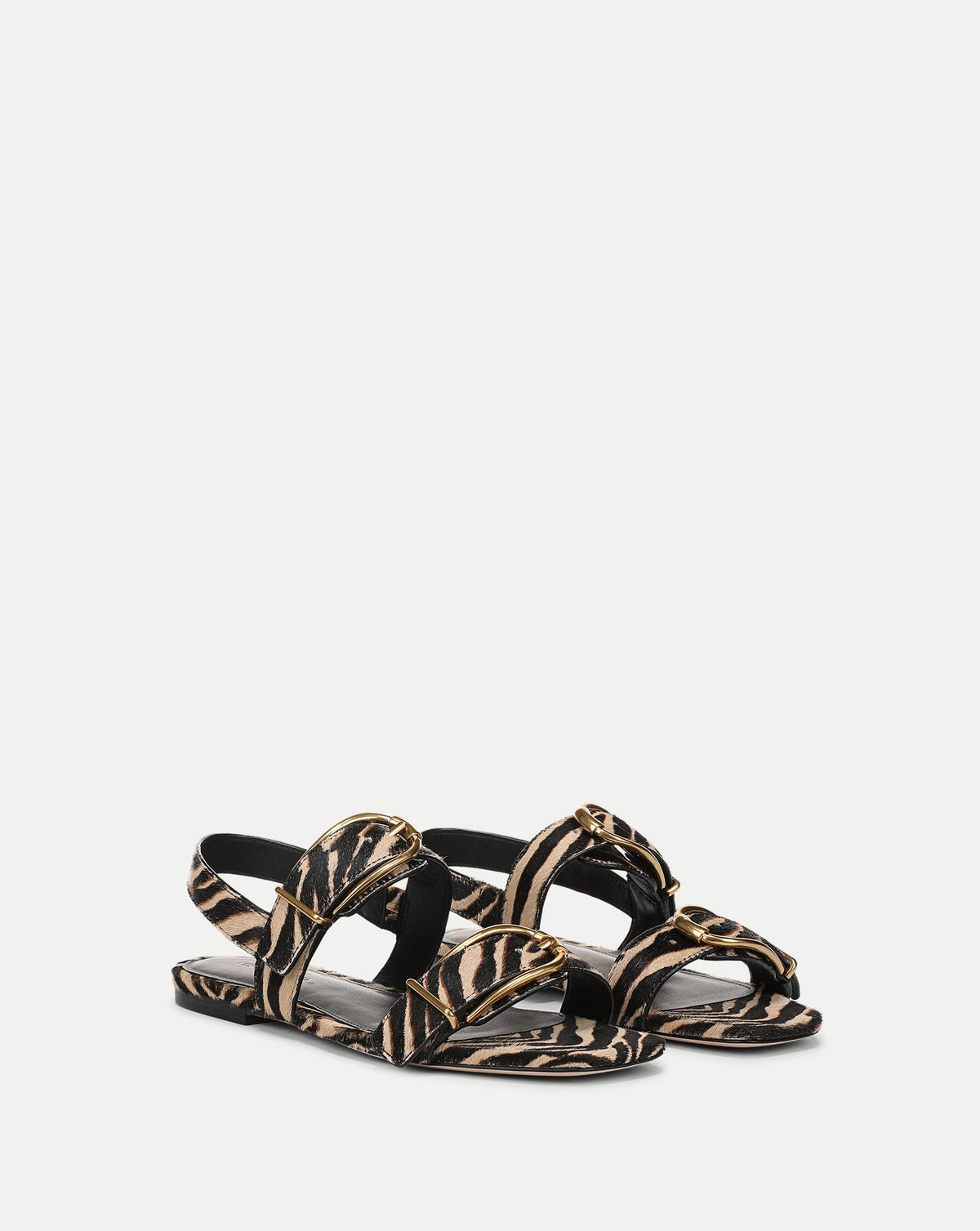 Veronica Beard | Maglio Calf Hair Sandal in Zebra Print Ziger