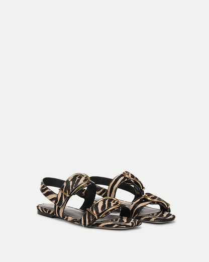 Veronica Beard | Maglio Calf Hair Sandal in Zebra Print Ziger