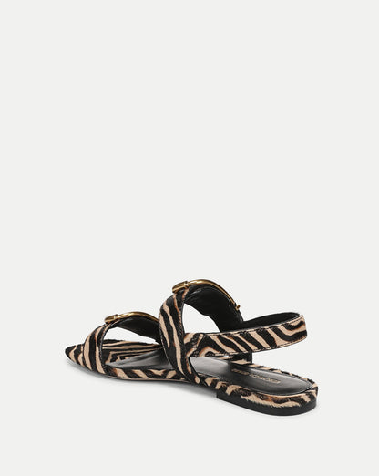 Veronica Beard | Maglio Calf Hair Sandal in Zebra Print Ziger