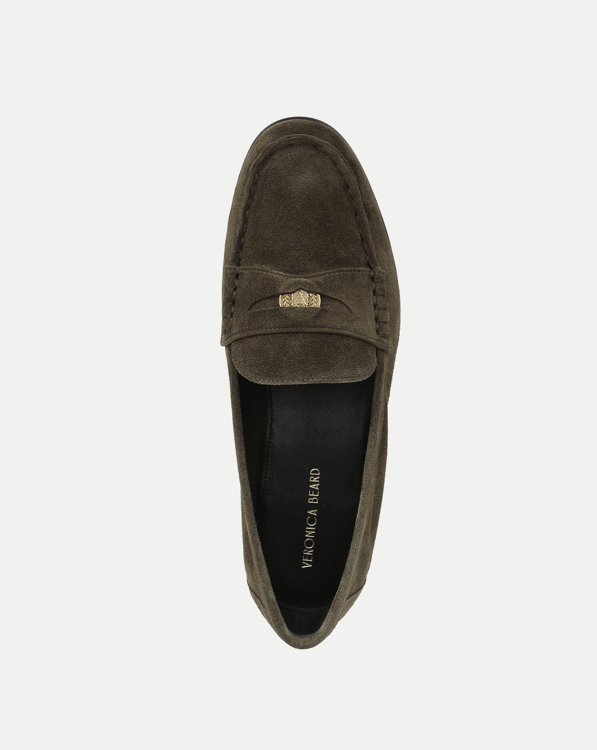Veronica Beard | Penny Suede Loafer in Dark Green Cypress