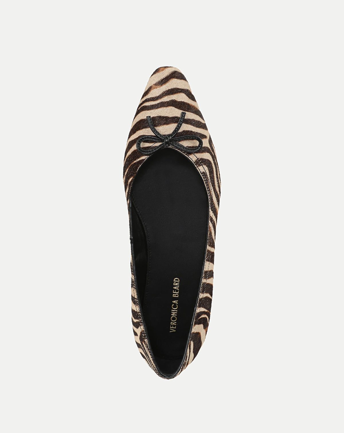 Veronica Beard | Cailey Calf Hair Flat in Zebra Ziger