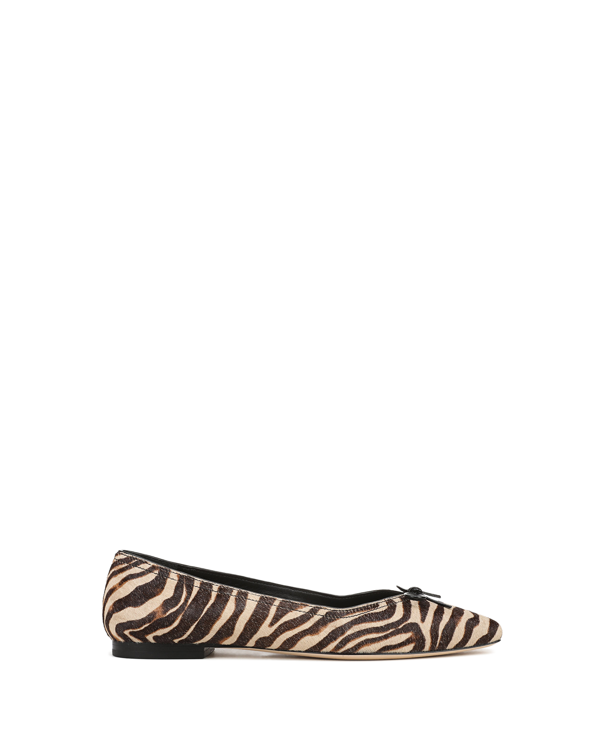 Veronica Beard | Cailey Calf Hair Flat in Zebra Ziger