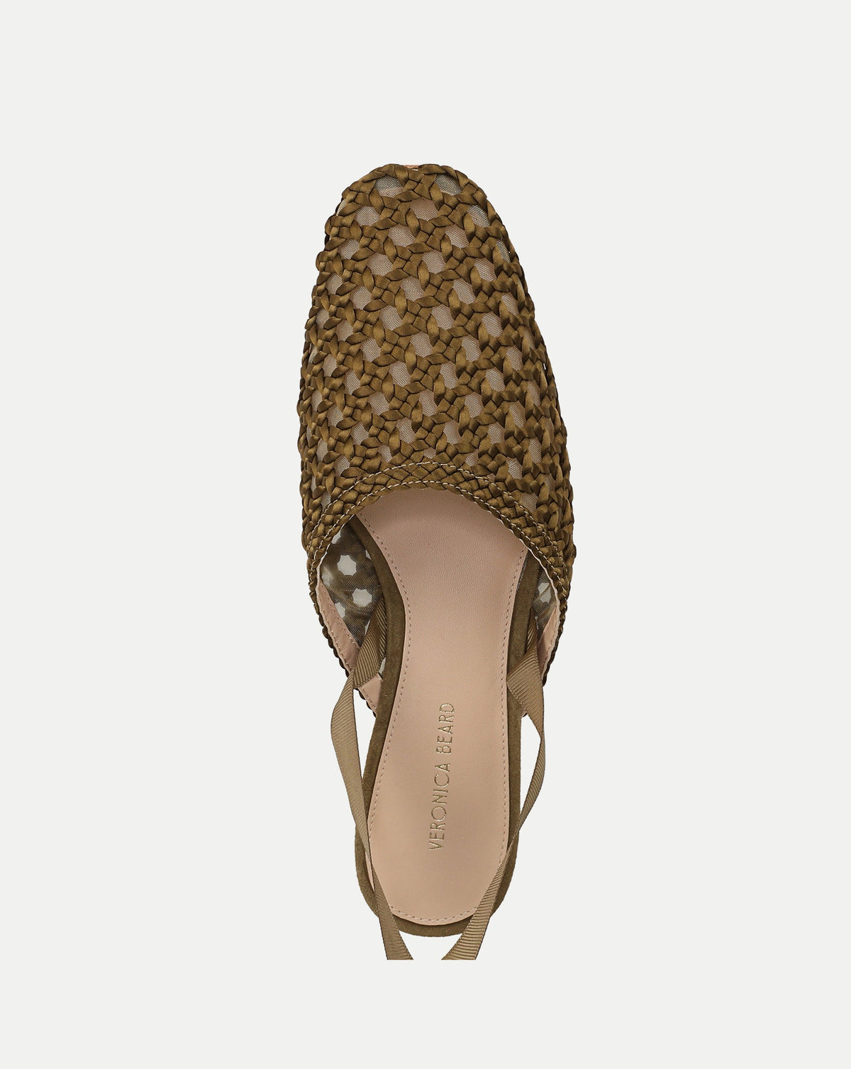 Veronica Beard | Malia Woven Satin Mule in Fennel Green Fennel Green