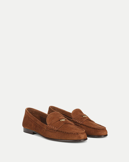 Veronica Beard | Penny Suede Loafer in Brown Tobacco