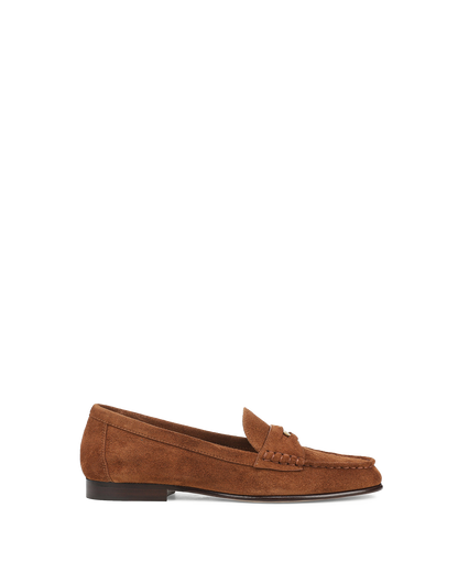 Veronica Beard | Penny Suede Loafer in Brown Tobacco