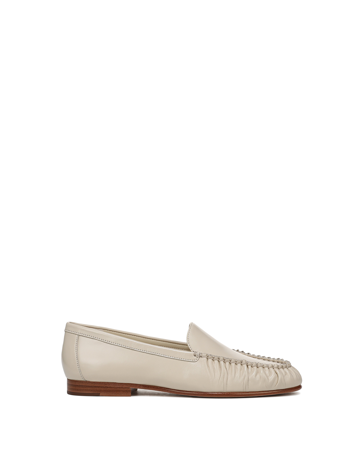 Veronica Beard | Prilla Leather Loafer in Limestone Ivory Limestone Ivory