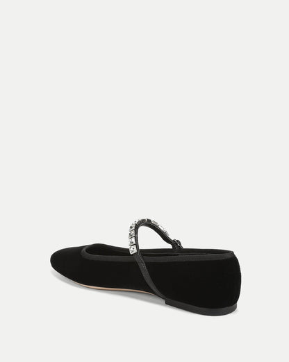 Veronica Beard | Ellie Embellished Flat in Black Black