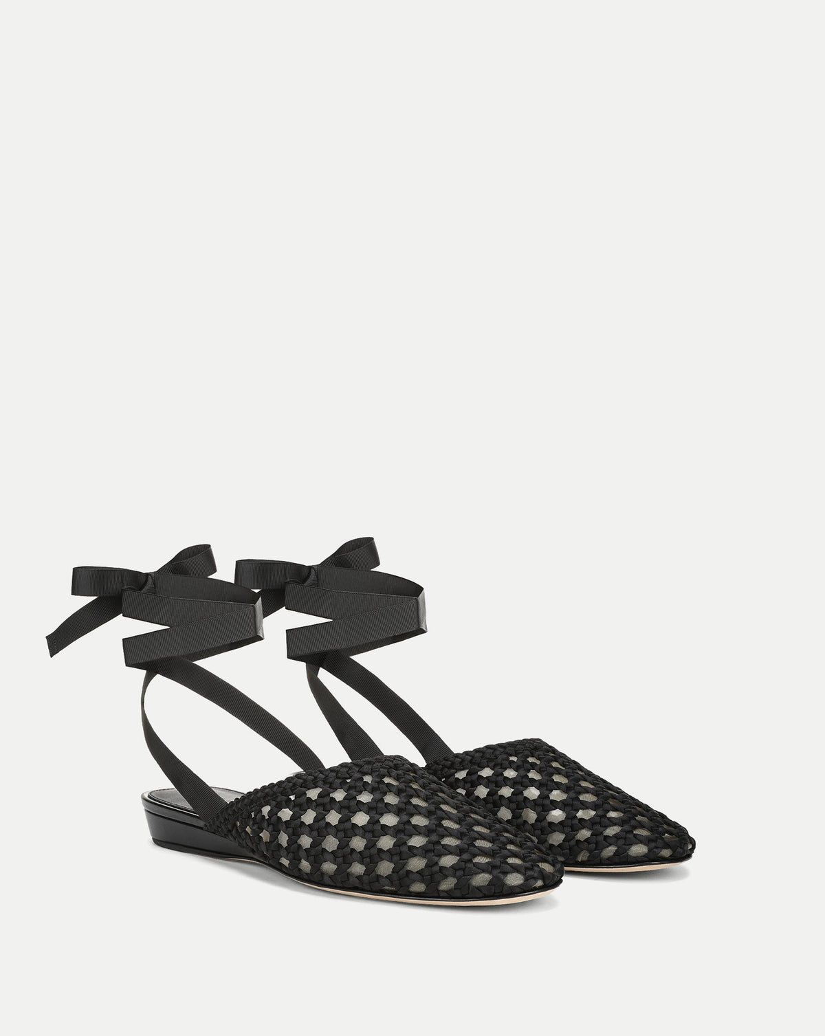 Veronica Beard | Malia Woven Satin Mule in Black Black