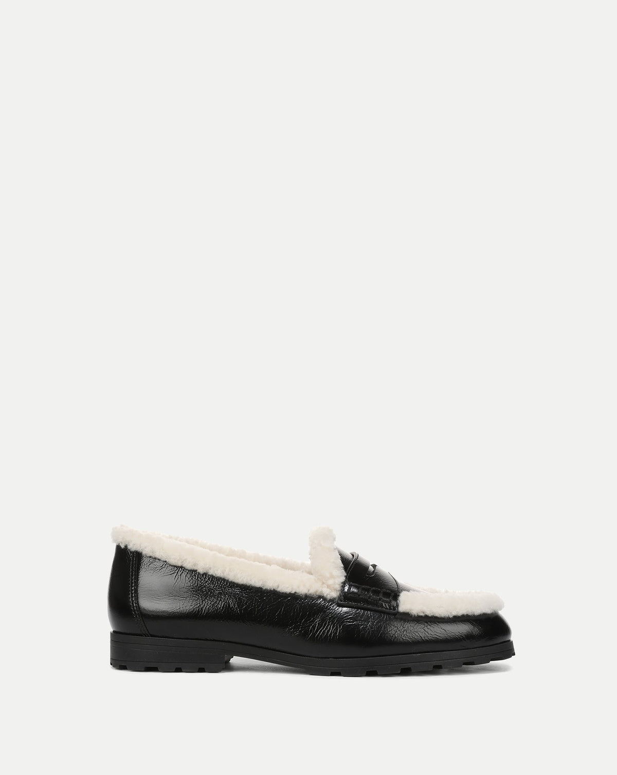 Veronica Beard | Penny Shearling Loafer in Black Black