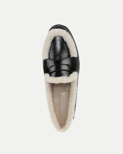 Veronica Beard | Penny Shearling Loafer in Black Black