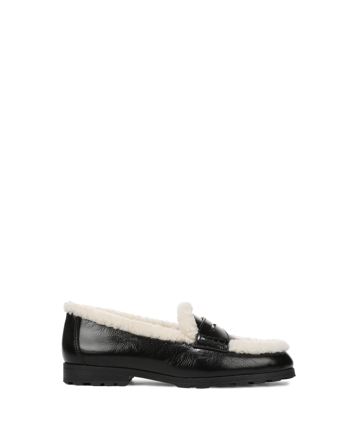 Veronica Beard | Penny Shearling Loafer in Black Black