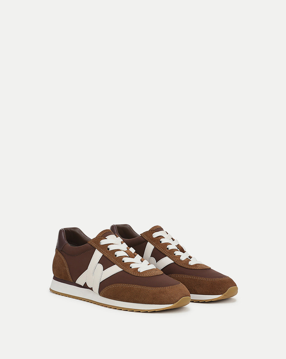 Veronica Beard | Penrose Sneaker in Chocolate/Hazelwood/Raisin Brown & White Chocolate/Hazelwood/Raisin