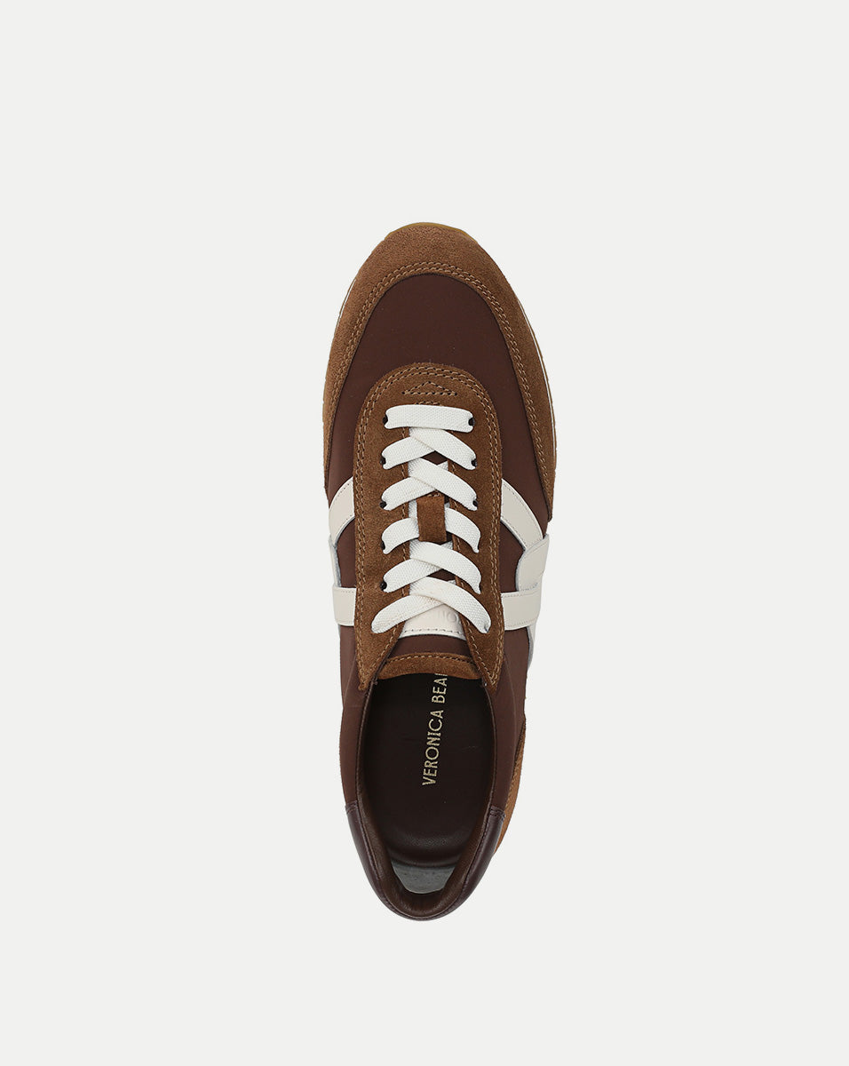 Veronica Beard | Penrose Sneaker in Chocolate/Hazelwood/Raisin Brown & White Chocolate/Hazelwood/Raisin