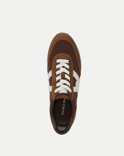 Veronica Beard | Penrose Sneaker in Chocolate/Hazelwood/Raisin Brown & White Chocolate/Hazelwood/Raisin
