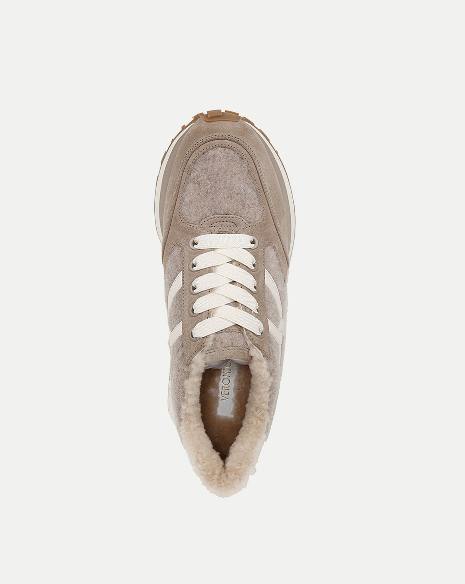 Veronica Beard | Valentina Shearling Sneaker in Cobblestone Cobblestone