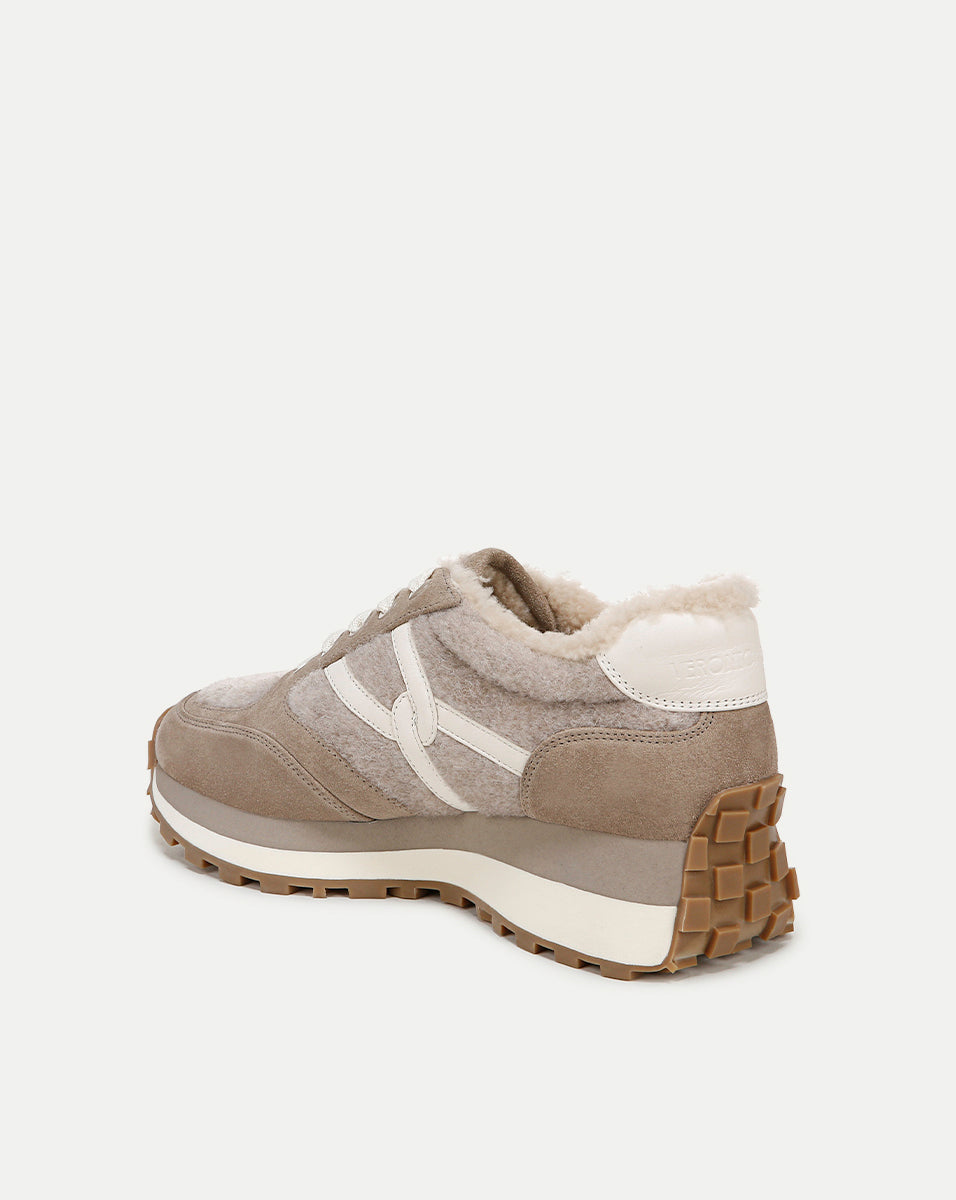 Veronica Beard | Valentina Shearling Sneaker in Cobblestone Cobblestone