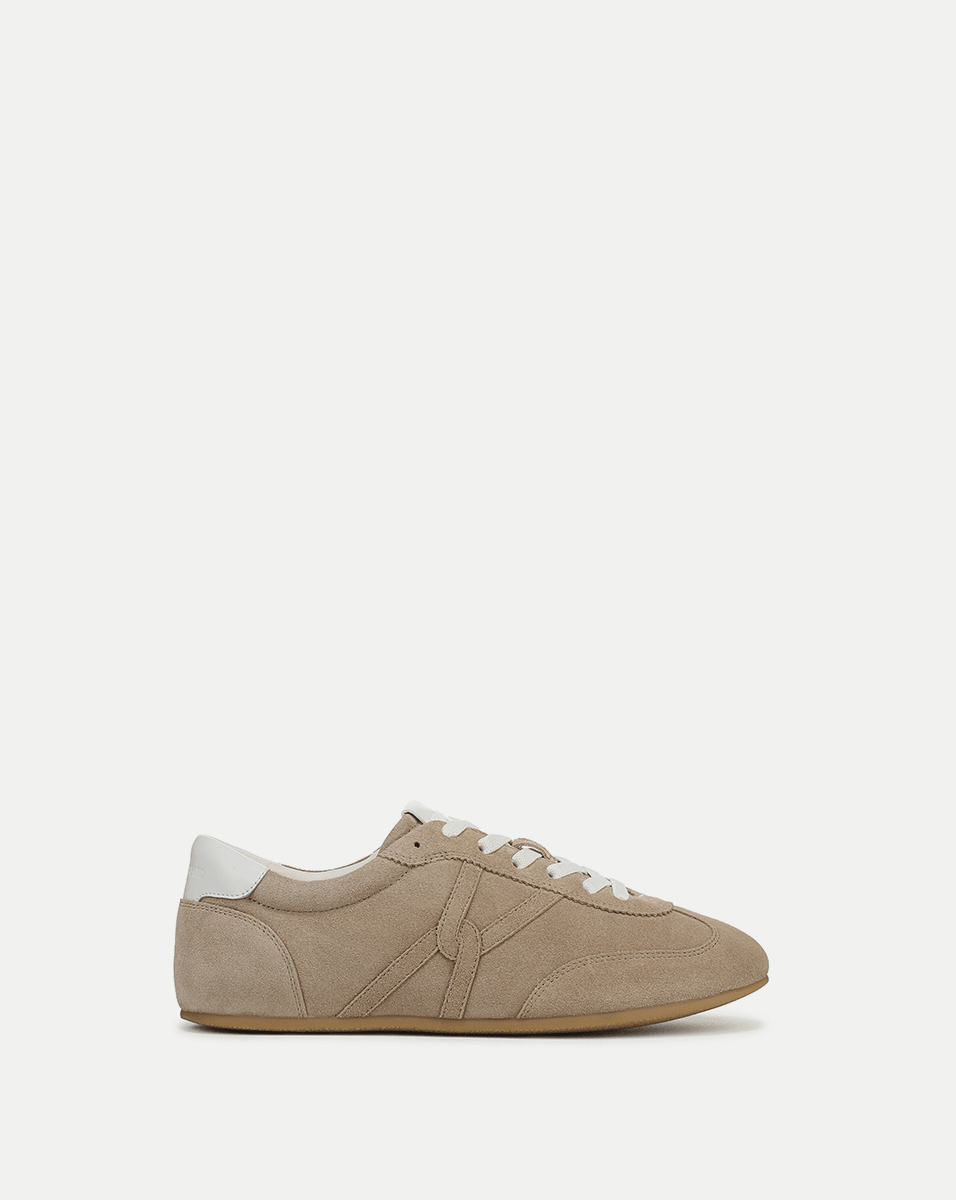 Veronica Beard | Riviera Suede Sneaker in Sand/Lily Sand/Lily