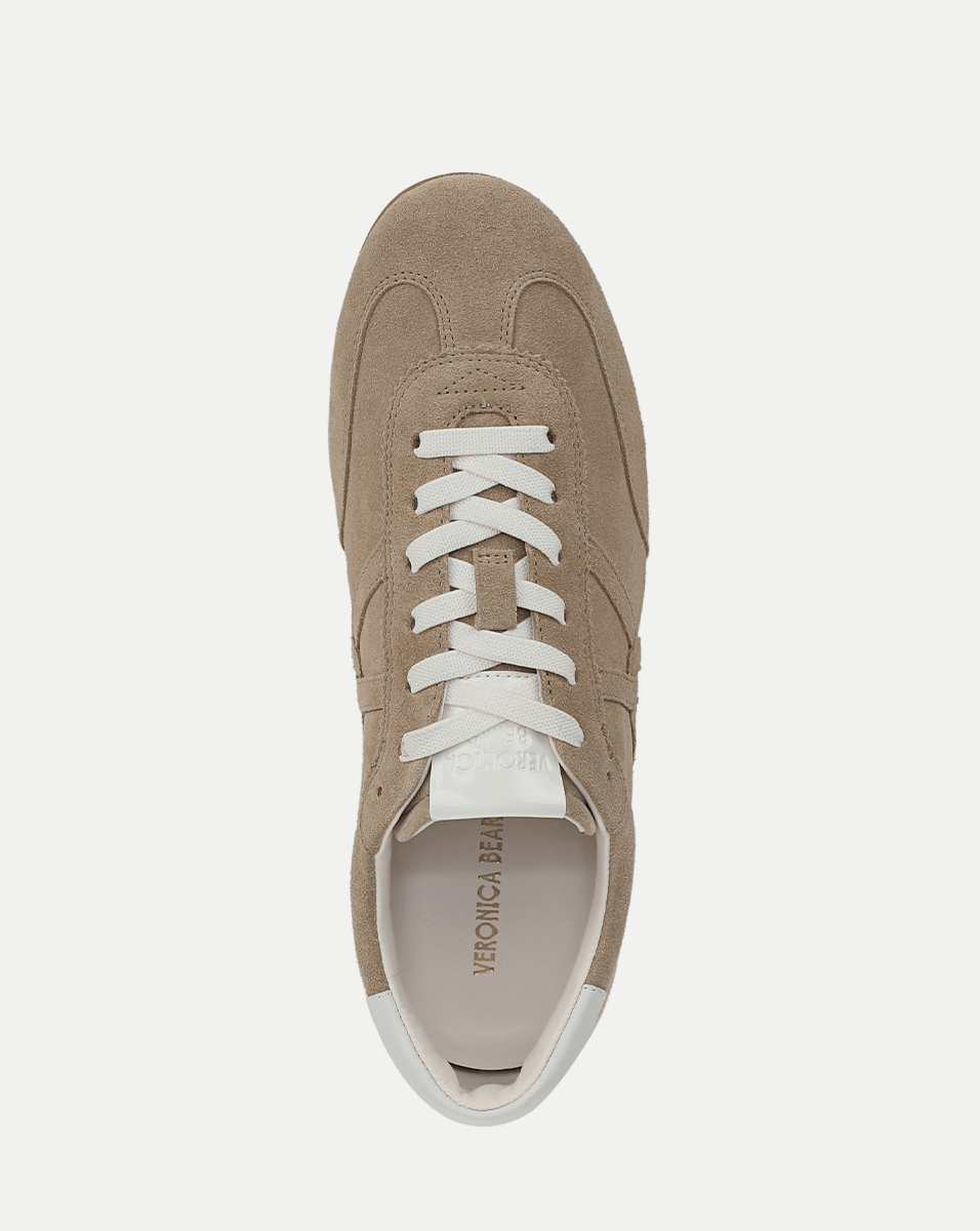 Veronica Beard | Riviera Suede Sneaker in Sand/Lily Sand/Lily