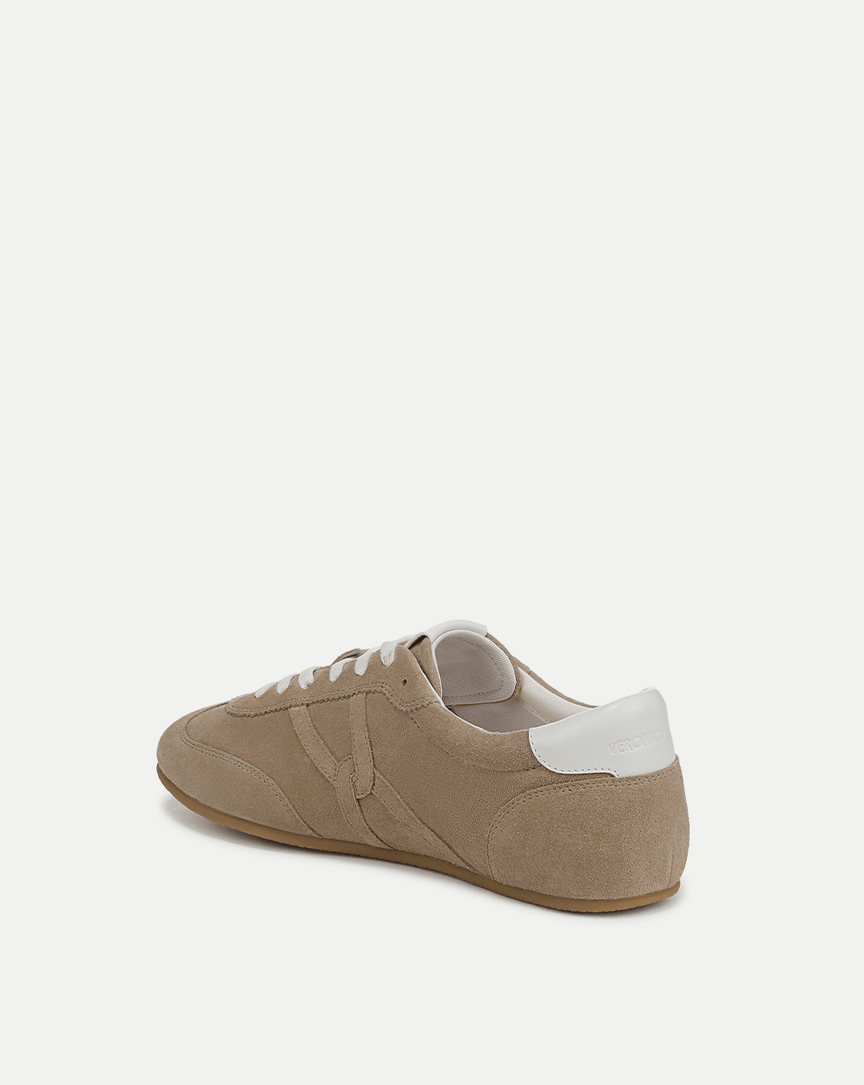 Veronica Beard | Riviera Suede Sneaker in Sand/Lily Sand/Lily