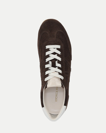 Veronica Beard | Riviera Suede Sneaker in Espresso Espresso