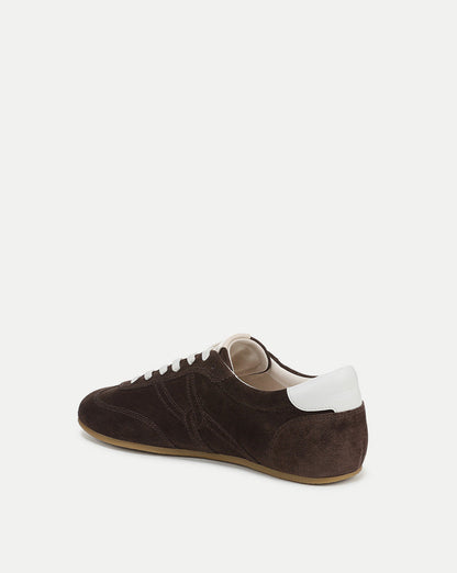 Veronica Beard | Riviera Suede Sneaker in Espresso Espresso