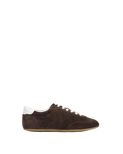 Veronica Beard | Riviera Suede Sneaker in Espresso Espresso