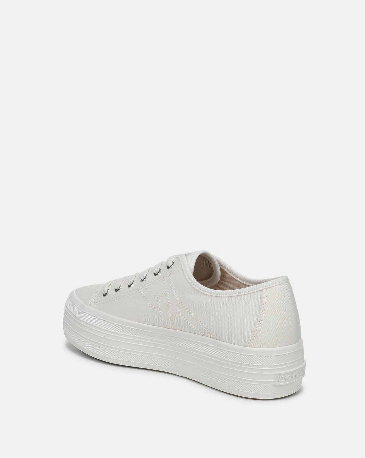 Veronica Beard | Truett Platform Sneaker in White Coconut Coconut