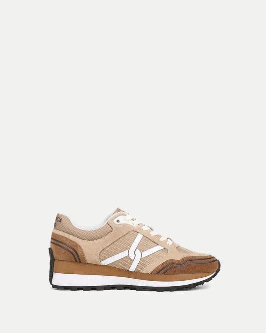 Veronica Beard | Valentina Sport Sneaker in Chestnut/Ecru Chestnut/Ecru