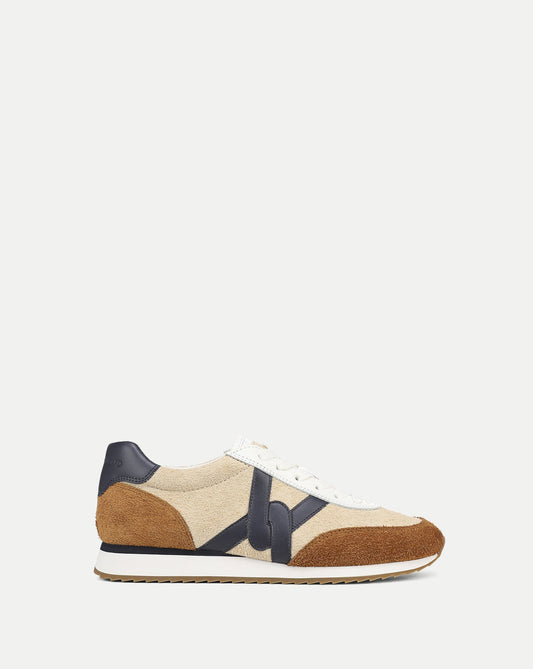 Veronica Beard | Penrose Sneaker in Beige & Tan Sand/Hazelnut/Navy